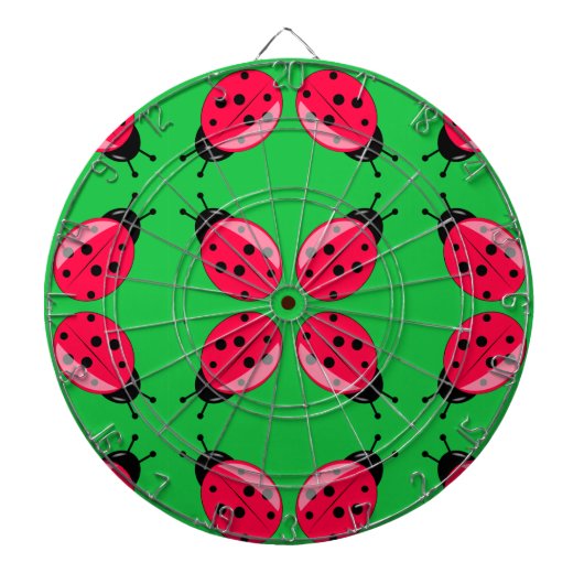 Red Ladybugs Dartbord (Voorkant)