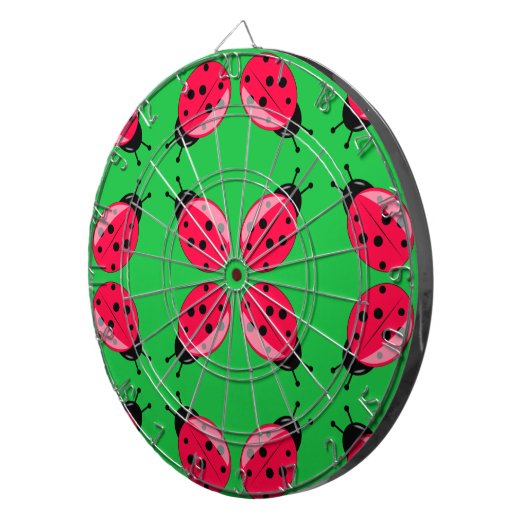 Red Ladybugs Dartbord (Voorkant Rechts)