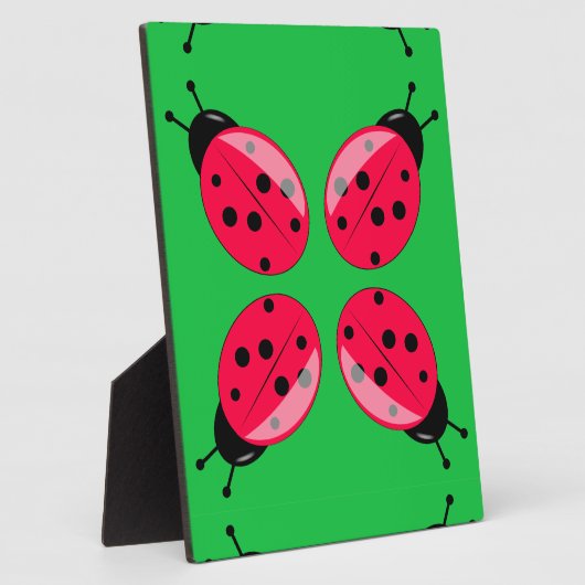 Red Ladybugs Fotoplaat (Zijkant)