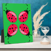 Red Ladybugs Fotoplaat (Zijkant)