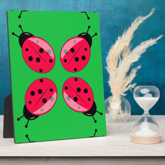 Red Ladybugs Fotoplaat (Zijkant)