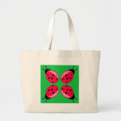 Red Ladybugs Grote Tote Bag (Voorkant)