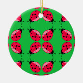 Red Ladybugs Keramisch Ornament (Voorkant)