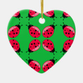 Red Ladybugs Keramisch Ornament (Voorkant)
