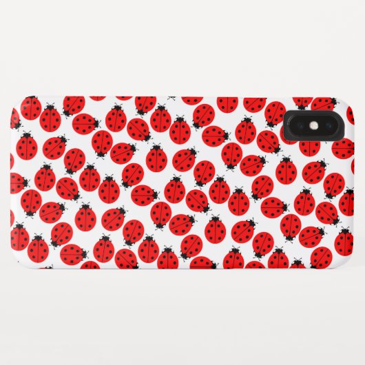Red Ladybugs Patroon Case-Mate iPhone Case (Achterkant (horizontaal))