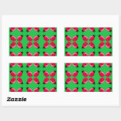 Red Ladybugs Rechthoekige Sticker (Vel)