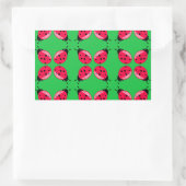 Red Ladybugs Rechthoekige Sticker (Tas)