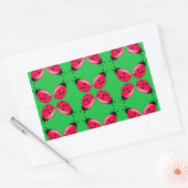 Red Ladybugs Rechthoekige Sticker (Envelop)
