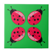 Red Ladybugs Tegeltje (Voorkant)