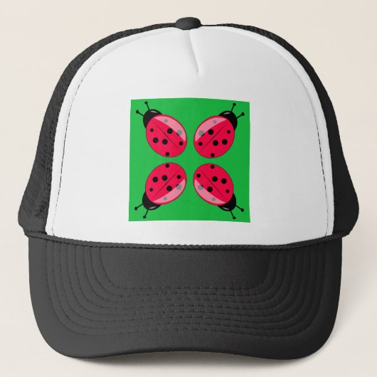 Red Ladybugs Trucker Pet (Voorkant)