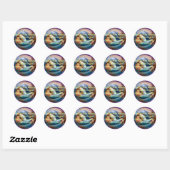 Red Lake Michigan Ronde Sticker (Vel)