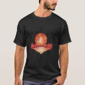 Red Landscape Full Moon T-shirt (Voorkant)