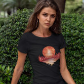 Red Landscape Full Moon T-shirt