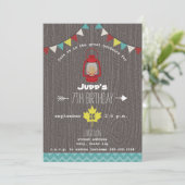 Red Lantern Camping Outdoor Wilderness Birthday Kaart (Staand voorkant)