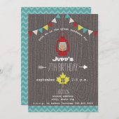 Red Lantern Camping Outdoor Wilderness Birthday Kaart (Voorkant / Achterkant)