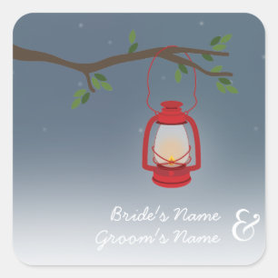 Red Lantern Evening Outdoor Wedding Sticker