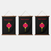 Red Lantern Hanging Tapestry Hangend Wandkleed (Driedubbel)