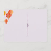 Red Lantern Paars Wedding Foto Save the Date Aankondigingskaart (Achterkant)