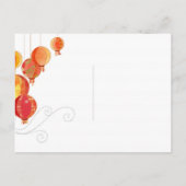 Red Lantern Wedding Foto Save the Date Aankondigingskaart (Achterkant)
