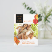 Red Lantern Wedding Foto Save the Date Aankondigingskaart (Staand voorkant)