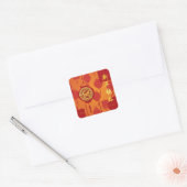 Red Lanterns Chinese Horse New Year SqS Vierkante Sticker (Envelop)