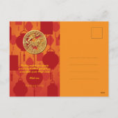 Red Lanterns Chinese New Year Horse HPostC Feestdagenkaart (Achterkant)