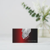 Red Large Quartz Crystal Rock Visitekaartje (Staand voorkant)