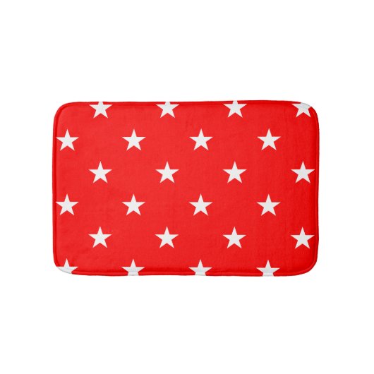Red Large Stars Bath Mat (Voorkant)