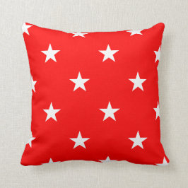 Red Large Stars Pillow Kussen