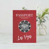 Red Las Vegas Passport Bewaar de datum Save The Date (Staand voorkant)