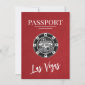 Red Las Vegas Passport Bewaar de datum Save The Date (Voorkant)