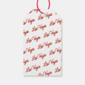 Red Las Vegas Sparkles Bruiloft Welkom Cadeaulabel (Achterkant)