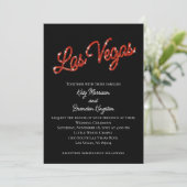 Red Las Vegas Sparkles Wedding Invitation Kaart (Staand voorkant)