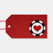 Red Las Vegas trouwfoto Cadeaulabel (Achterkant Horizontaal)