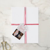 Red Las Vegas trouwfoto Cadeaulabel (Met Touw)