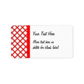 Red Lattice Custom Avery Label (Voorkant)