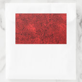 Red Lava Rock Texture Rechthoekige Sticker (Tas)