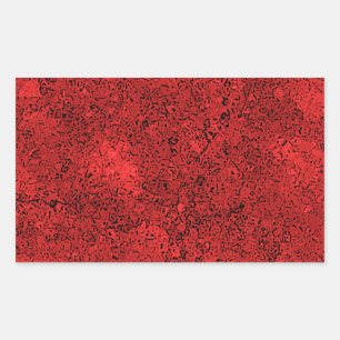 Red Lava Rock Texture Rechthoekige Sticker