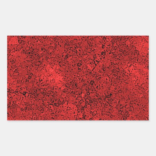 Red Lava Rock Texture Rechthoekige Sticker (Voorkant)