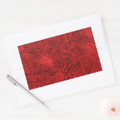 Red Lava Rock Texture Rechthoekige Sticker (Envelop)