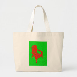 RED LAWN CHAIR. GROTE TOTE BAG