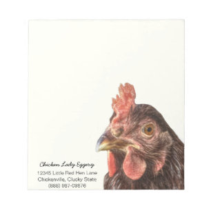 Red Laying Hen Chicken Foto Notitieblok