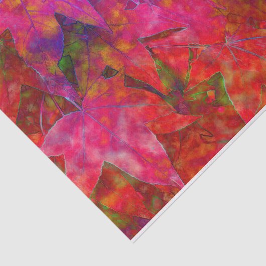 Red Leaf Abstract Tissuepapier (Detail)