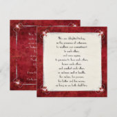 Red Leaf Border Vow Renewal Kaart (Voorkant / Achterkant)
