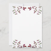 RED LEAF BRANCH FOTO 60TH JUBILEUM INVITATION KAART (Achterkant)