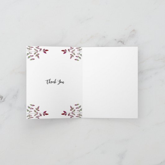 RED LEAF BRANCH FOTO DANK JE KAART (Binnen)