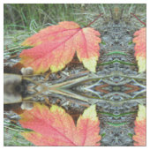 Red Leaf Combed Cotton 56" Stof (Close Up)