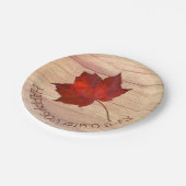 Red Leaf Custom Herfst Party Borden Papieren Bordje (Gekanteld)