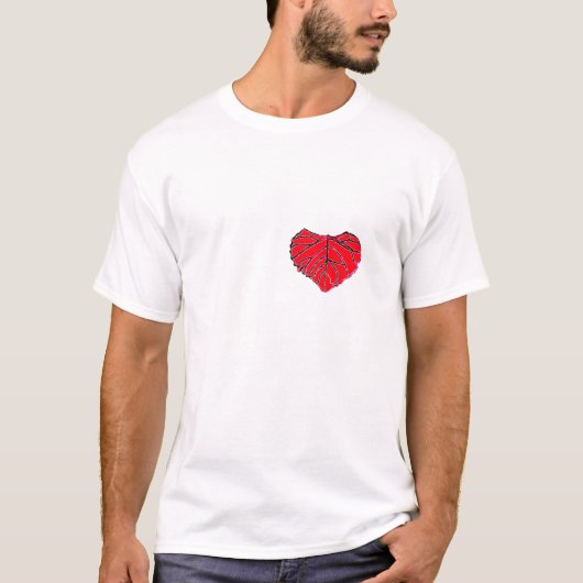 Red Leaf Heart T-shirt (Voorkant)