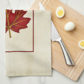 Red Leaf Herfst Season Thape Kitchen Towel Theedoek (Quarter Fold)